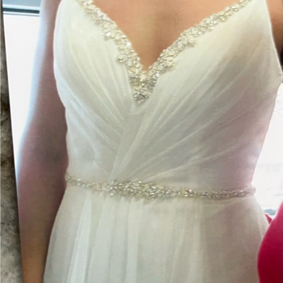 Elegant White Beaded Dress